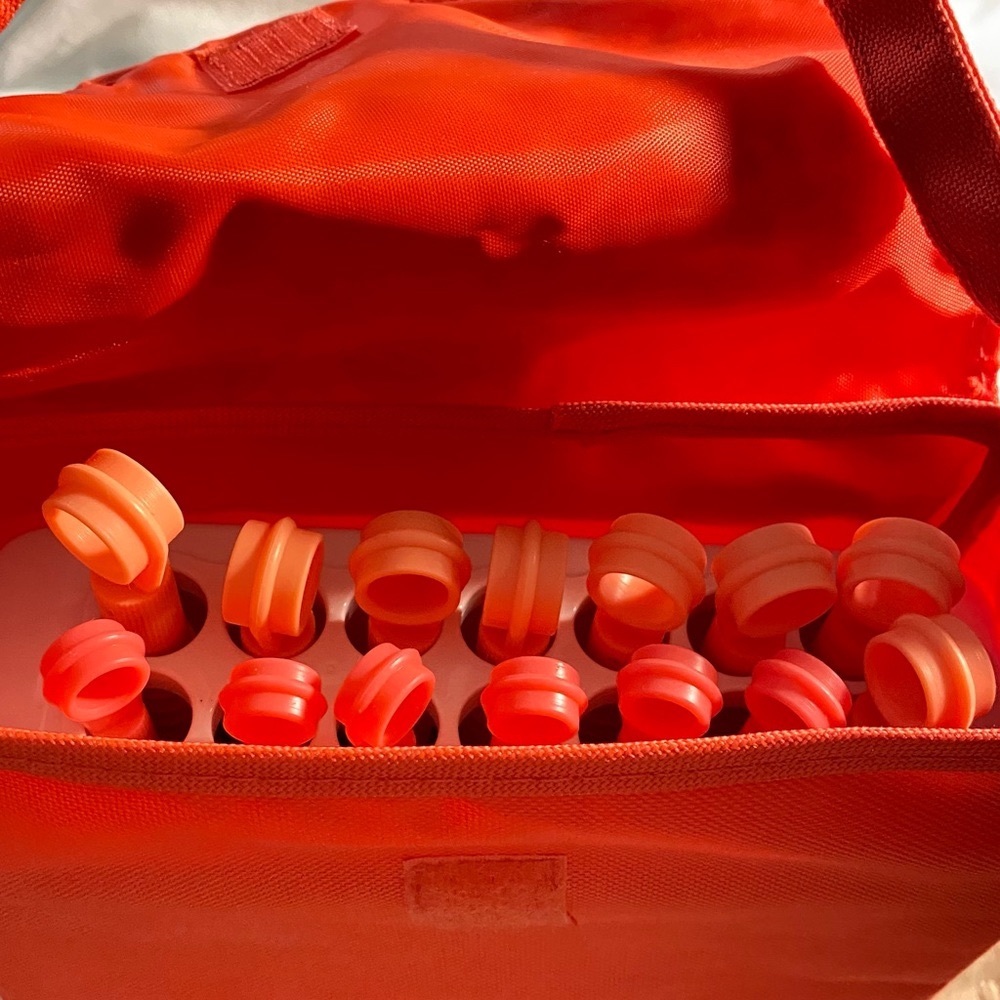 CONAIR 14 pc electric stick hair rollers in a carrying case